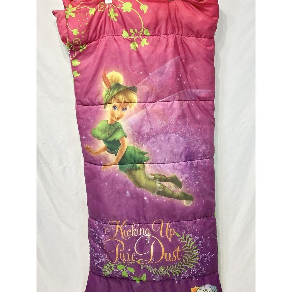 Disney Fairies Sleeping Bag‎ With Tinkerbell - 55” Long 24” Wide READ DETAILS